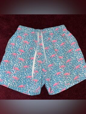 Chubbies Men's Shorts Size Small Sz S Elastic Waist Swim Flamingos 5.5”